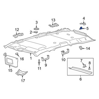 Lincoln OE - Rear Headliner Clip