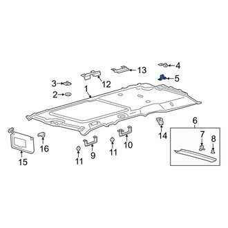 Lincoln OE - Rear Headliner Clip