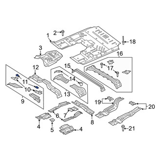 Lincoln OE - Floor Pan Reinforcement Nut