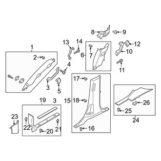 Lincoln OE - Pillars, Rocker & Floor - Interior Trim