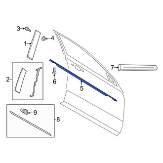 Lincoln OE - Front Left Door Belt Molding