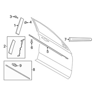 Lincoln OE - Front Door - Exterior Trim