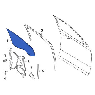 Lincoln OE - Front Right Door Glass
