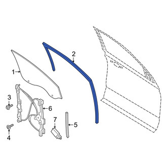 Lincoln OE - Front Right Window Channel
