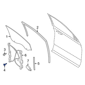 Lincoln OE - Door Window Glass Surround Channel Bolt