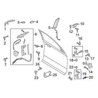 Lincoln OE - Upper Outer Door Hinge Bolt