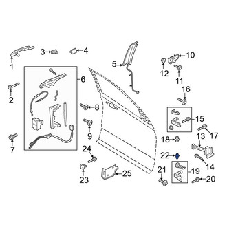 Lincoln OE - Upper Outer Door Hinge Bolt