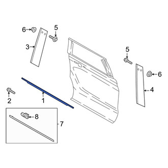 Lincoln OE - Rear Right Door Belt Molding