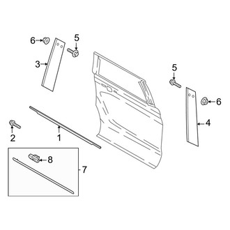 Lincoln OE - Rear Door - Exterior Trim