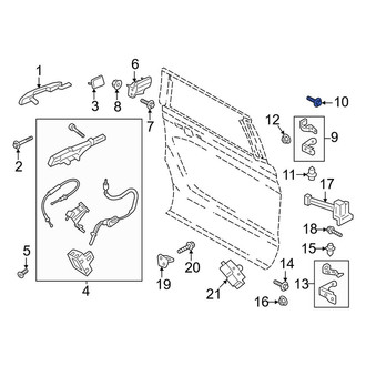 Lincoln OE - Upper Inner Door Hinge Bolt