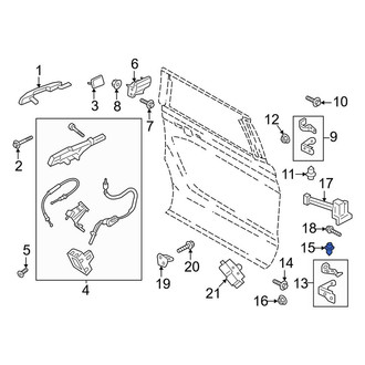 Lincoln OE - Upper Inner Door Hinge Bolt
