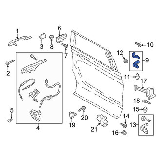 Lincoln OE - Rear Right Upper Door Hinge