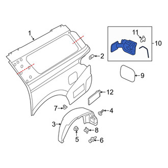 Lincoln OE - Rear Fuel Filler Housing