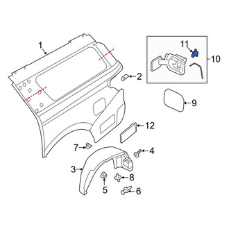 Lincoln OE - Rear Fuel Filler Door Lock Actuator