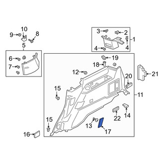 Lincoln OE - Rear Right Interior Quarter Panel Trim Panel Access Cover