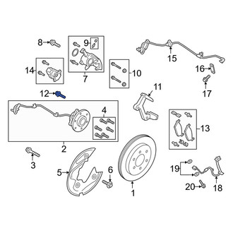 Lincoln OE - Disc Brake Caliper Anchor Plate Bolt