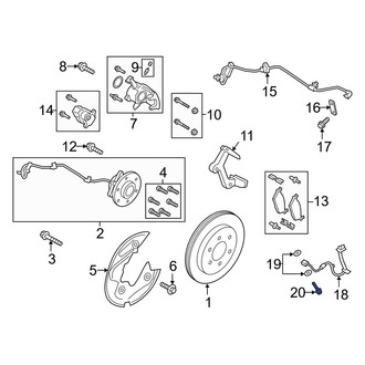Lincoln OE - Brake Hydraulic Hose to Caliper Bolt