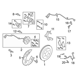 Lincoln OE - Rear Suspension - Brake Components