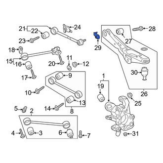 Lincoln OE - Lower Suspension Control Arm Nut