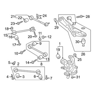 Lincoln OE - Rear Suspension - Suspension Components