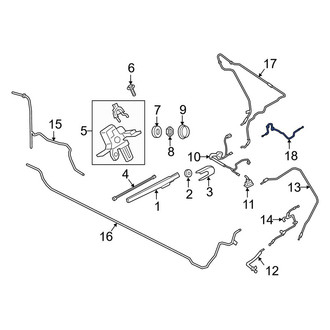 Lincoln OE - Rear Liftgate Washer Hose