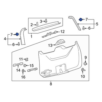 Lincoln OE - Upper Liftgate Trim Panel Clip