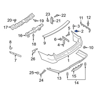 Lincoln OE - Bumper Impact Strip Clip