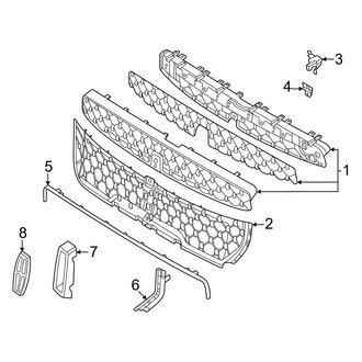 Lincoln OE - Front Bumper & Grille - Grille & Components (With Light Bar)