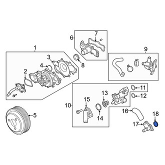 Lincoln OE - Engine Coolant Water Outlet Seal