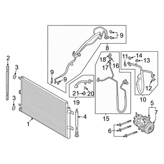Lincoln OE - Air Conditioner & Heater - Condenser, Compressor & Lines