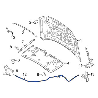 Lincoln OE - Front Hood Release Cable