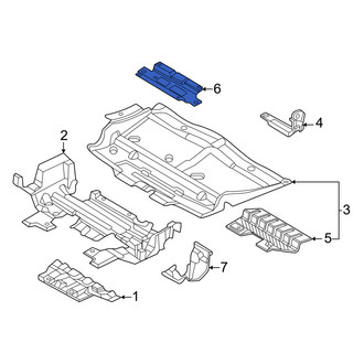 Lincoln OE - Center Floor Pan Splash Shield Bracket