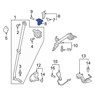 Lincoln OE - Rear Right Seat Belt Anchor Plate Cover