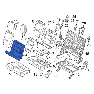 Lincoln OE - Rear Left Seat Back Cushion Cover