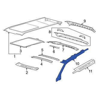 Lincoln OE - Front Left Roof Side Rail