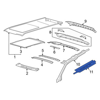 Lincoln OE - Front Right Roof Side Rail