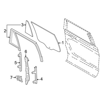 Lincoln OE - Rear Door - Glass & Hardware