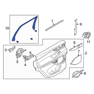 Lincoln OE - Rear Left Door Window Molding