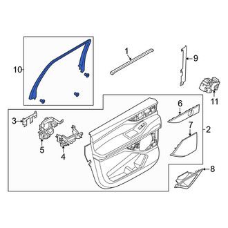 Lincoln OE - Rear Right Door Window Molding
