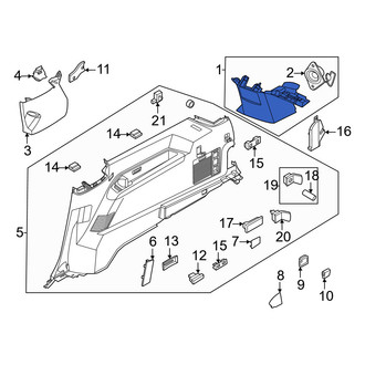 Lincoln OE - Left Outer Body D-Pillar Trim Panel