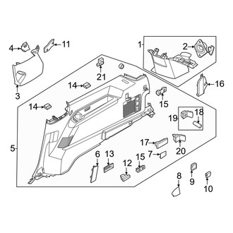 Lincoln OE - Quarter Panel - Interior Trim (Passenger Side)