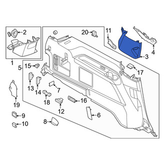 Lincoln OE - Left Body C-Pillar Trim Panel