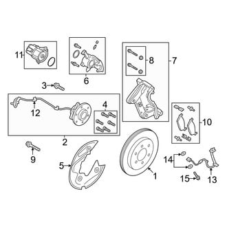 Lincoln OE - Rear Suspension - Brake Components