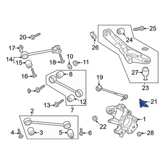 Lincoln OE - Rear Upper Suspension Control Arm Nut