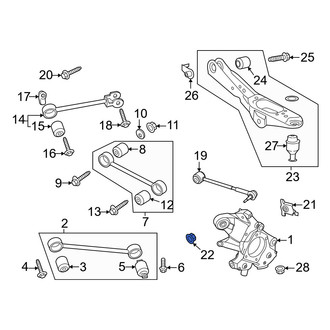 Lincoln OE - Rear Upper Suspension Control Arm Nut