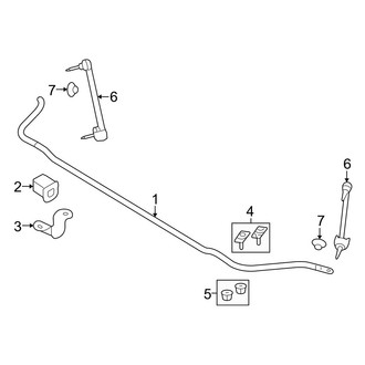 Lincoln OE - Rear Suspension - Stabilizer Bar & Components