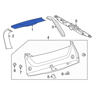 Lincoln OE - Rear Upper Liftgate Trim Cover
