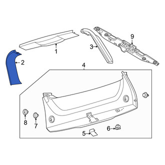Lincoln OE - Rear Right Liftgate Trim Cover