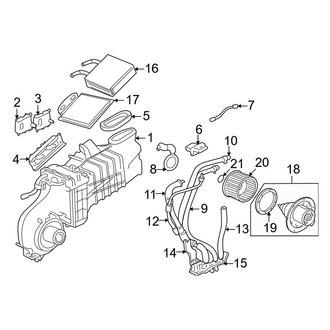 Lincoln OE - Air Conditioner & Heater - Evaporator & Heater Components (Rear)