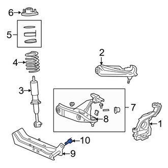 Lincoln OE - Lower Suspension Crossmember Bolt
